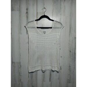 Converse One Star Women’s Open Knit Sweater Size Small Boho Hippie Ivory